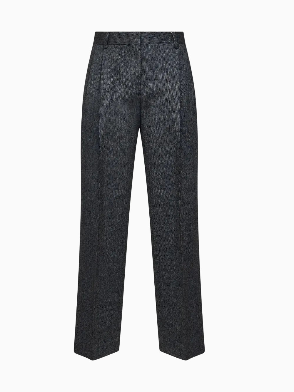Double-pleat wool trousers
