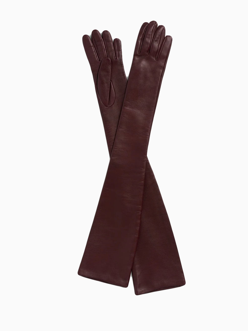 Extra-long leather gloves