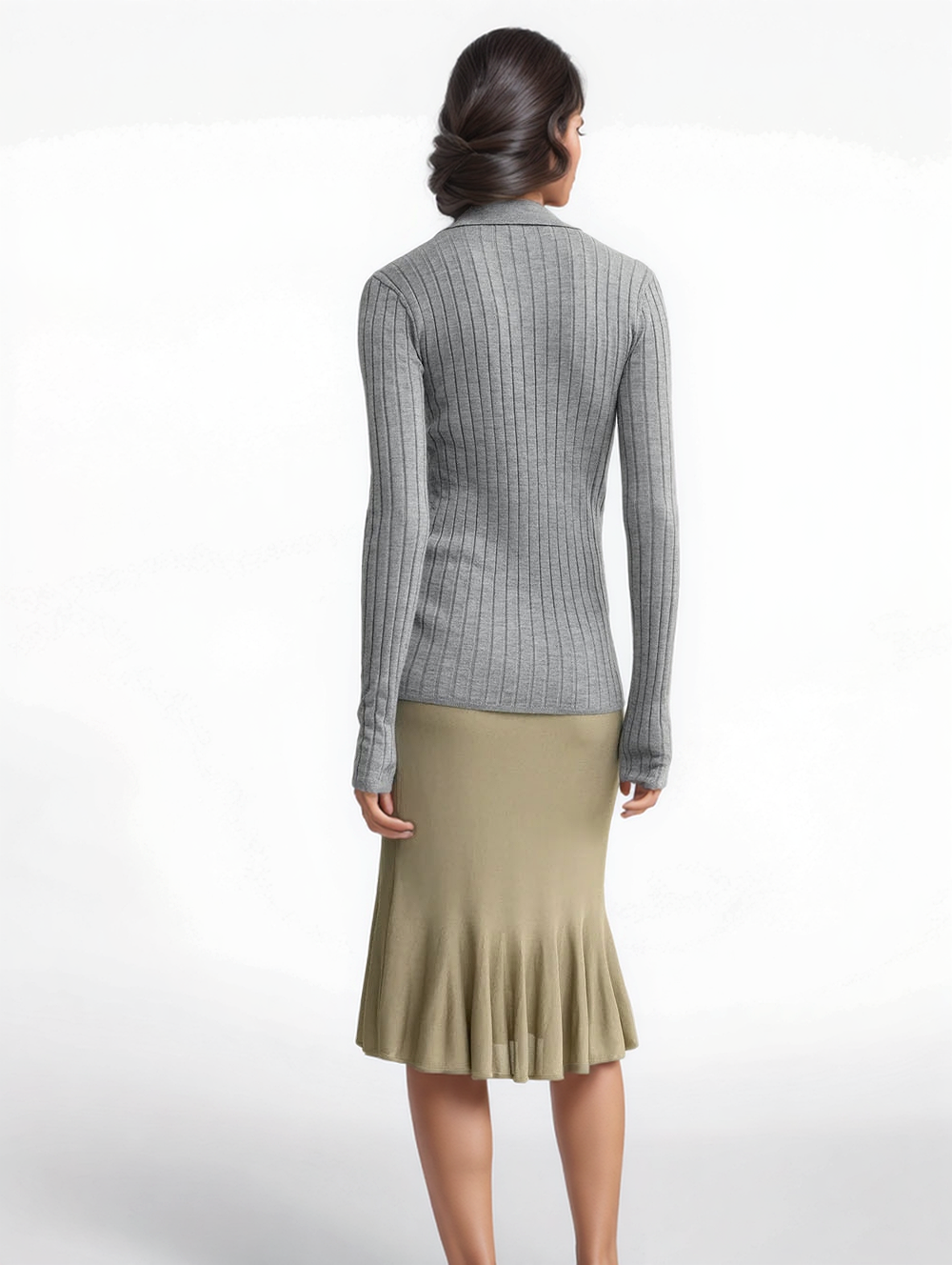 Cardigan cuello polo