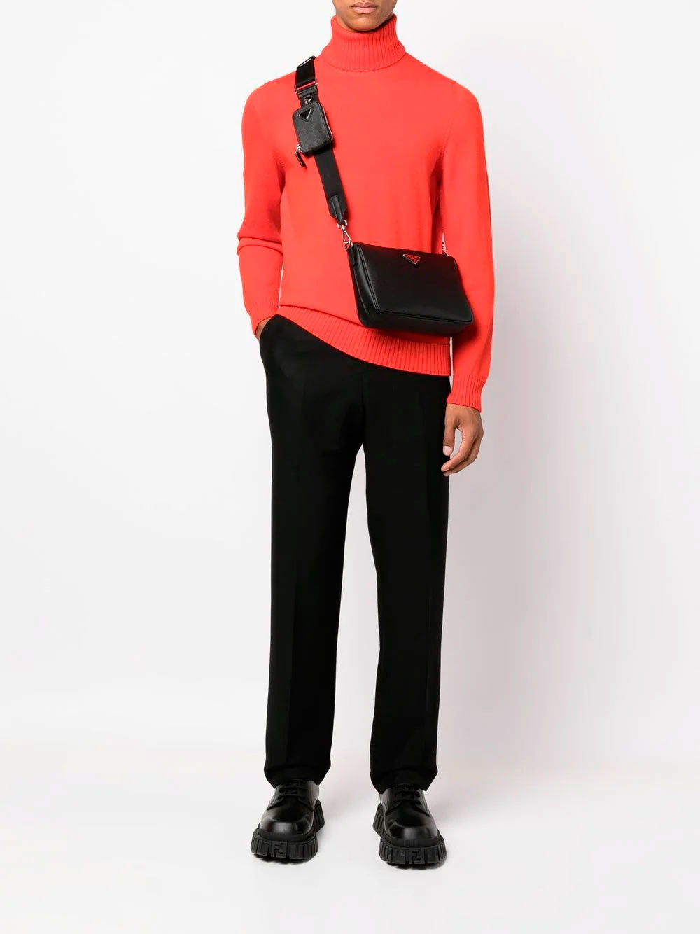 Saffiano-leather crossbody bag