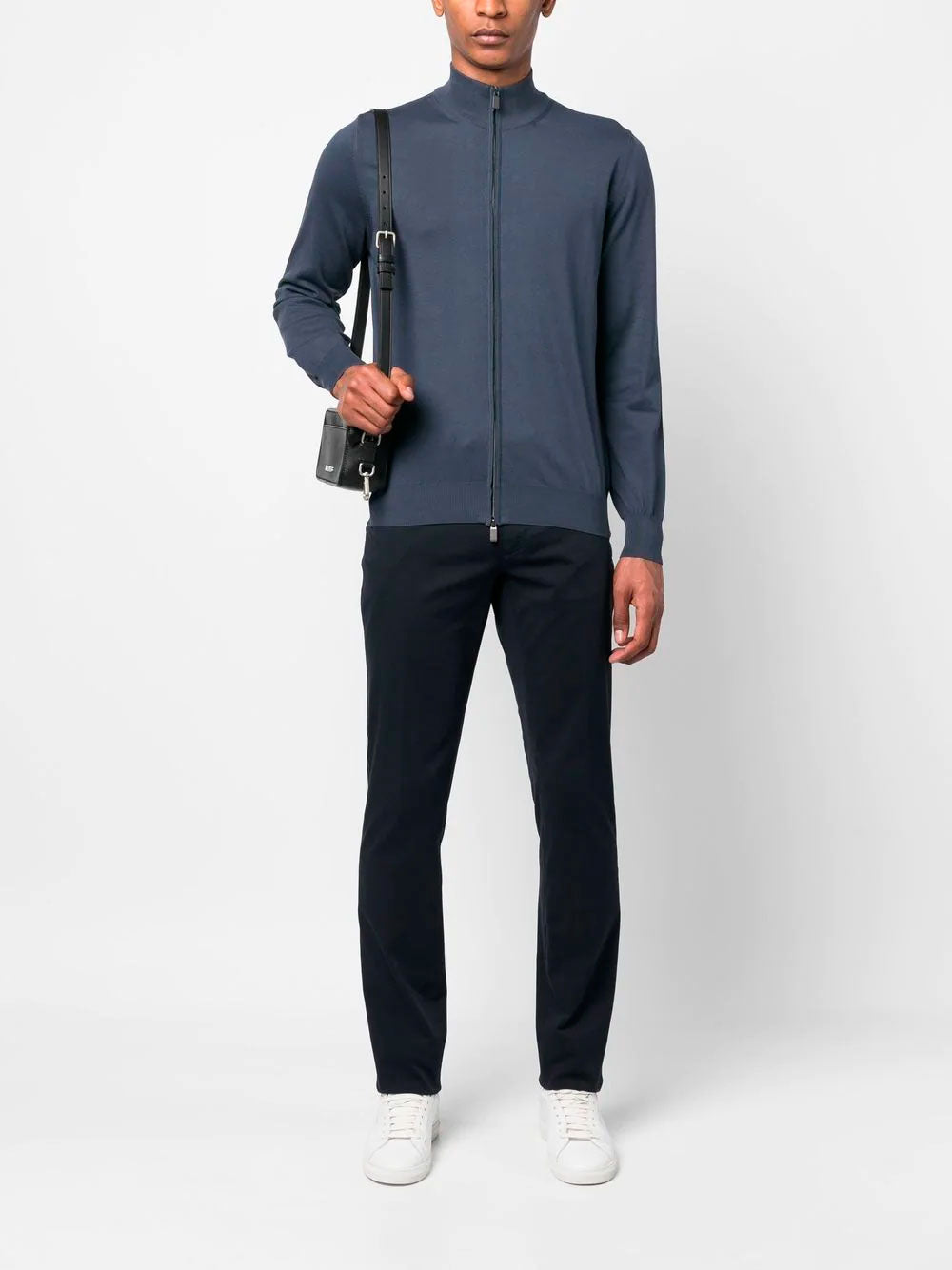 Cardigan con cremallera