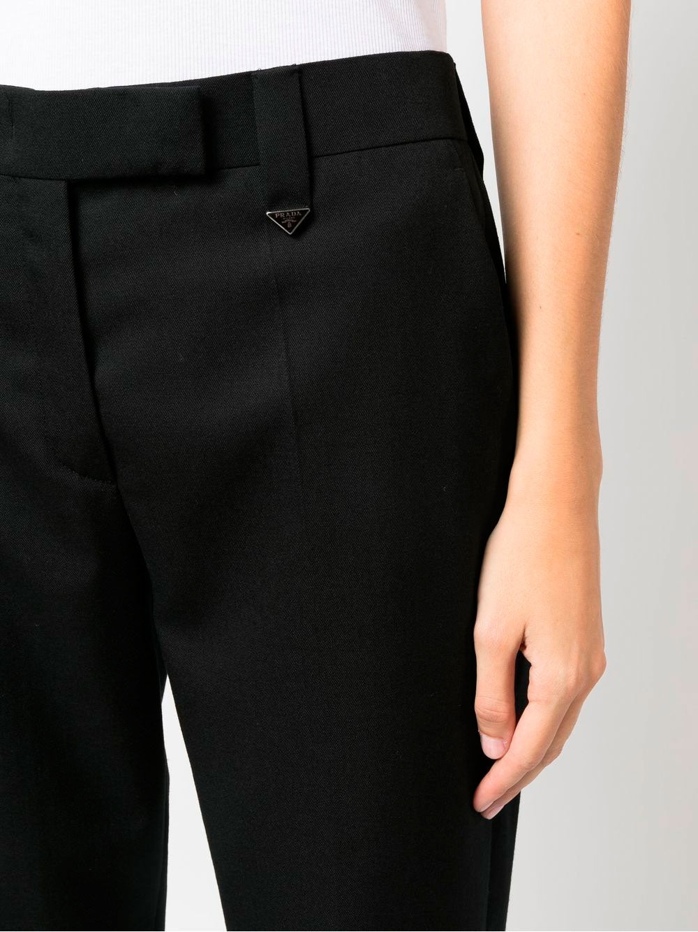 Logo-plaque cropped trousers
