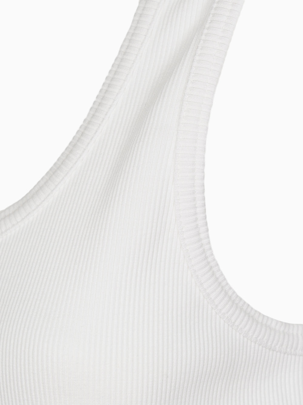 Stretch rib cotton tank top