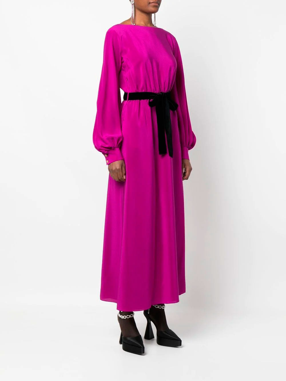 Maxivestido con mangas de globo