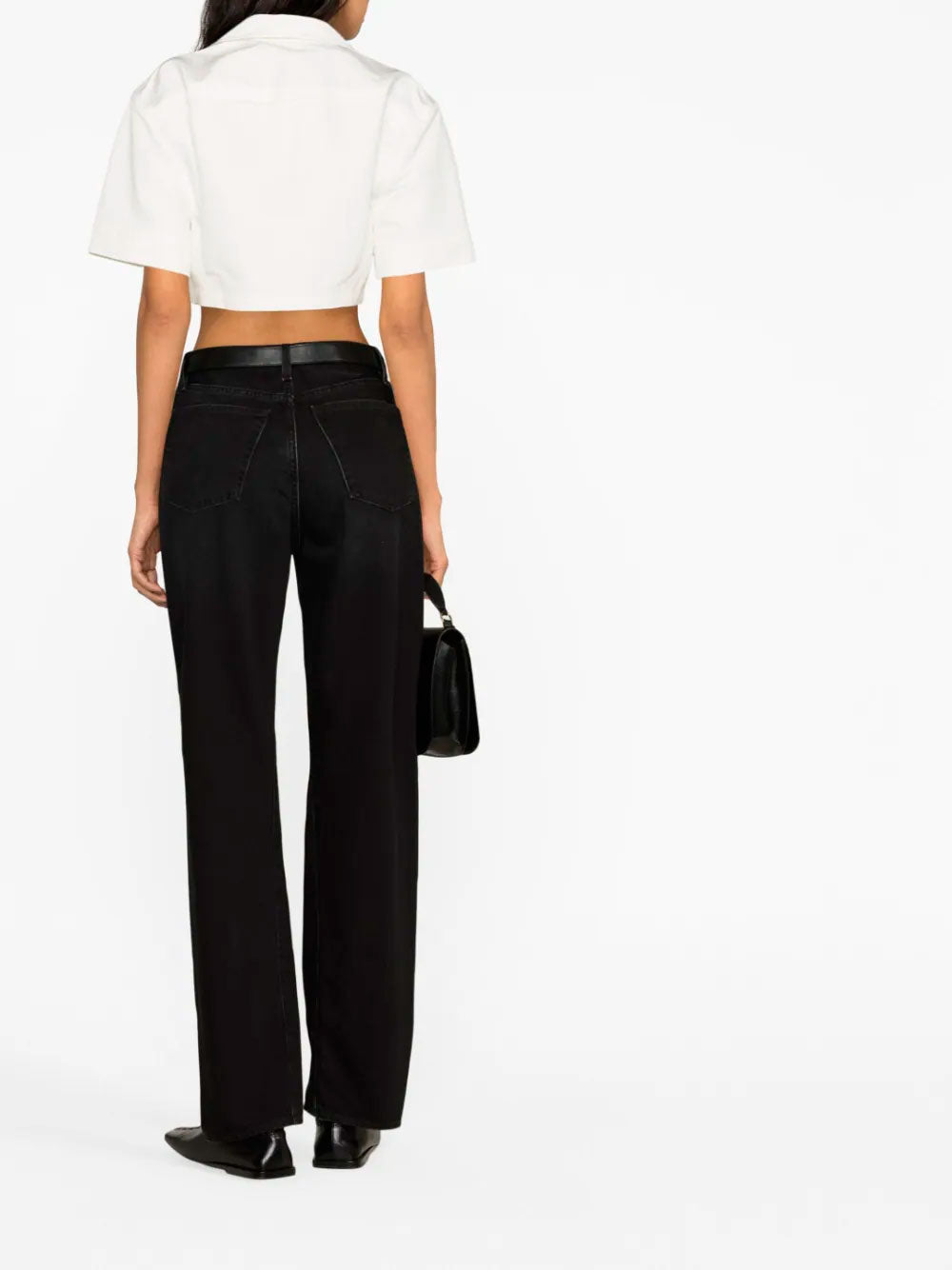 Jeans de pierna recta con costura Twisted