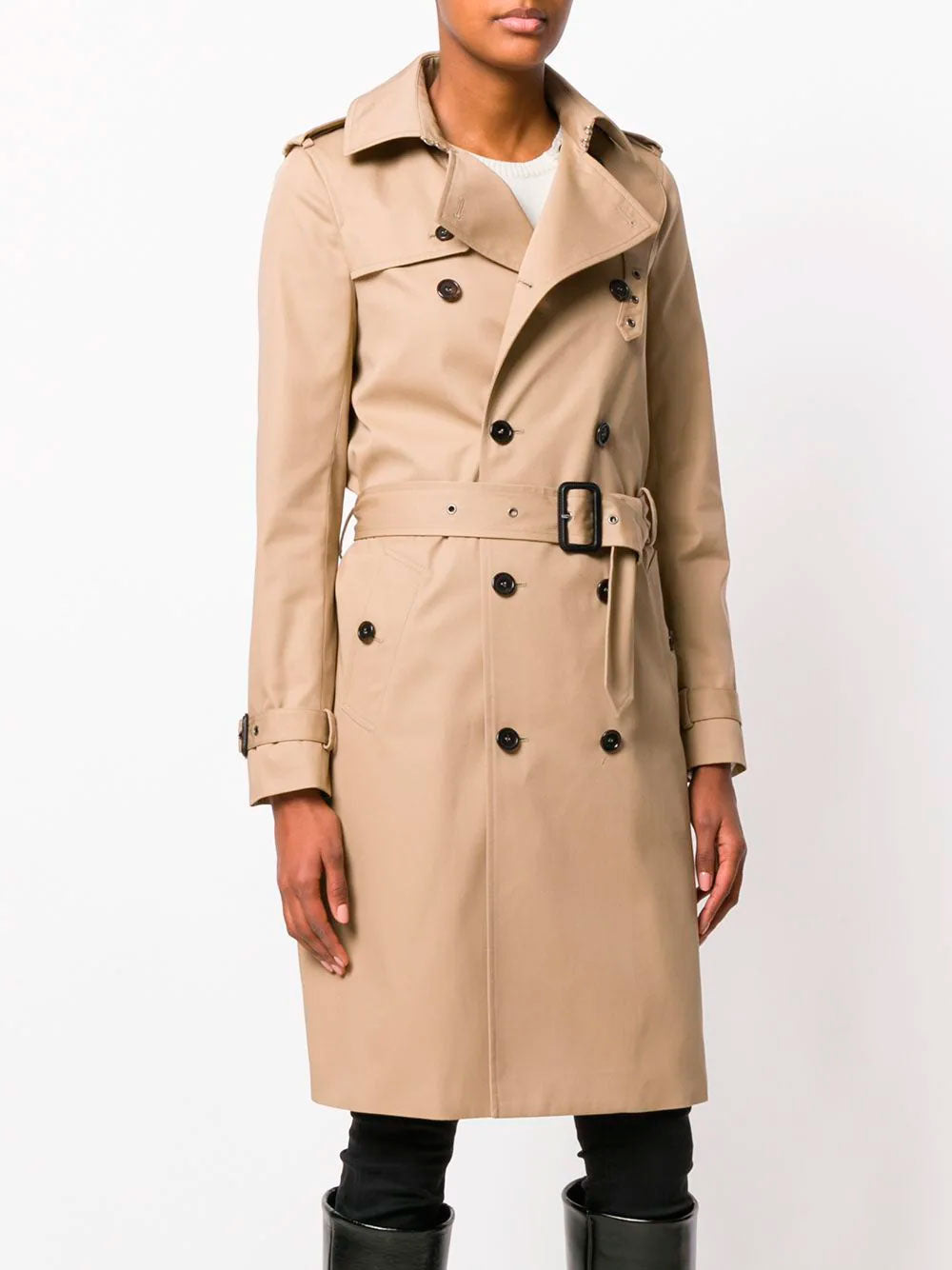 Gabardina clásica con cinturón