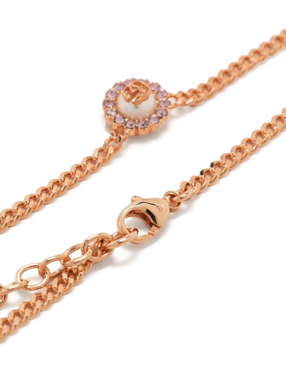 Collar con doble G y detalles de cristal