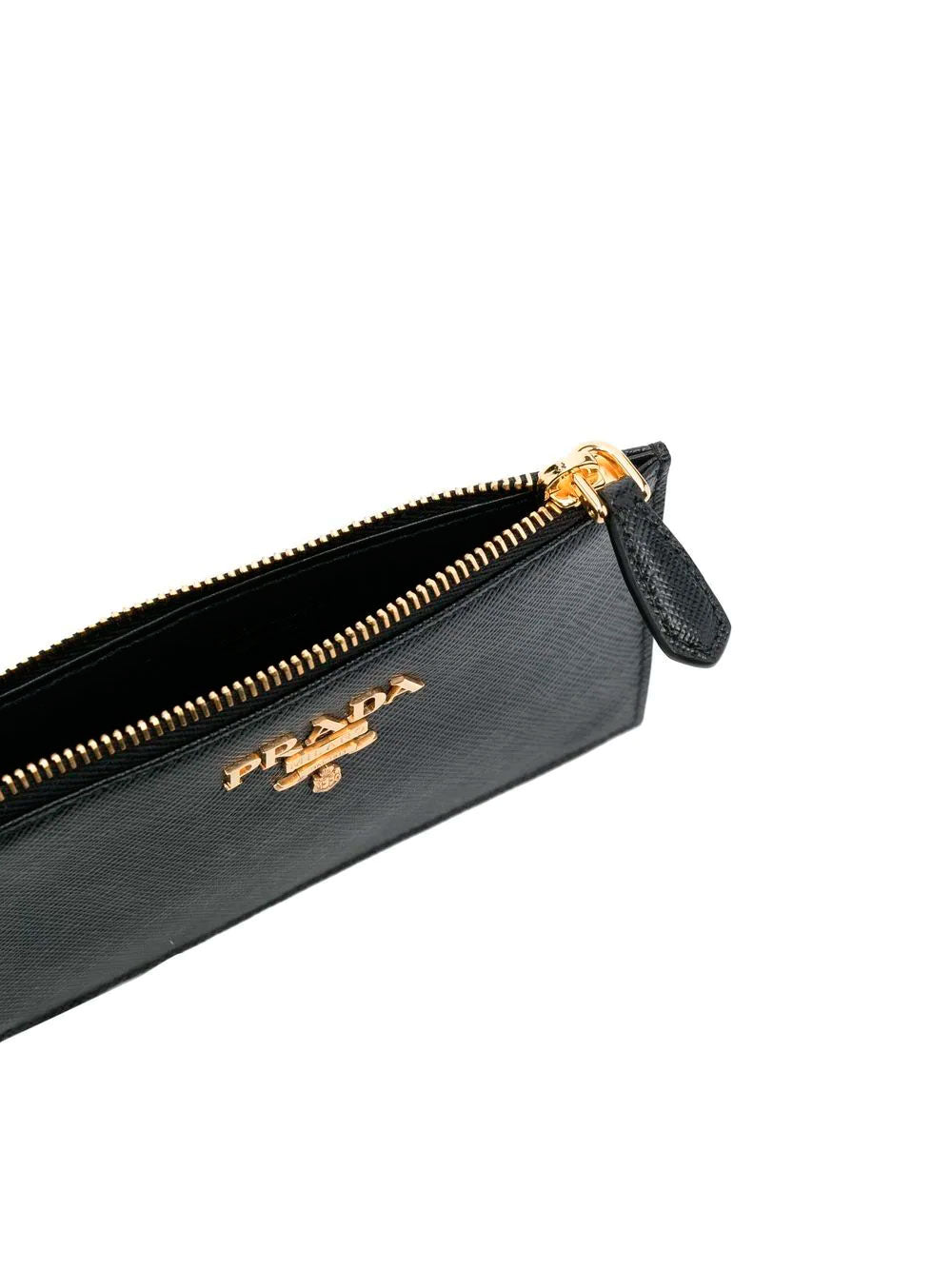 Tarjetero de piel con logotipo