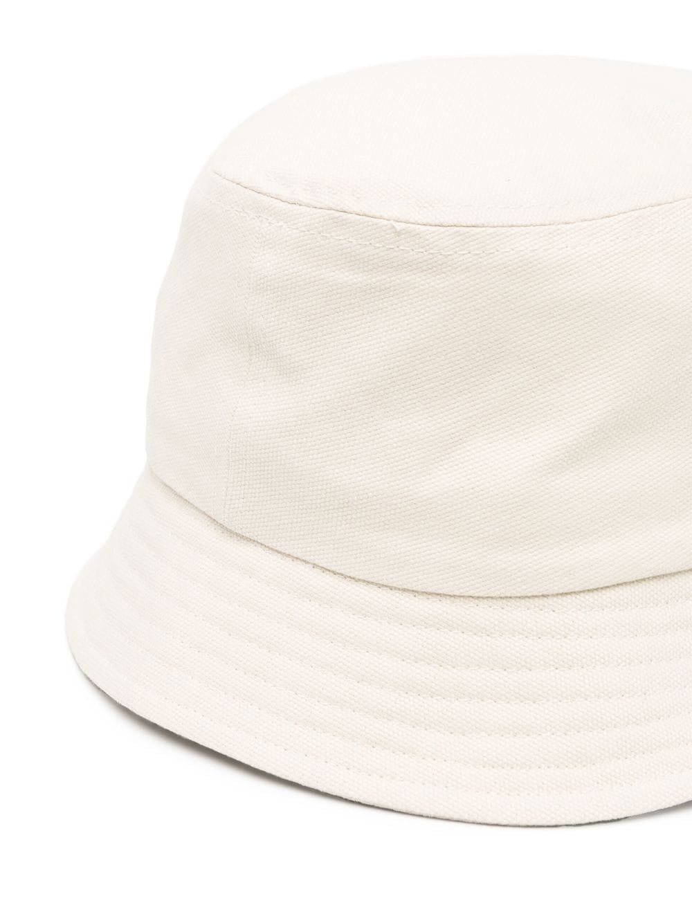 cream white Isabel Marant logo bucket hat