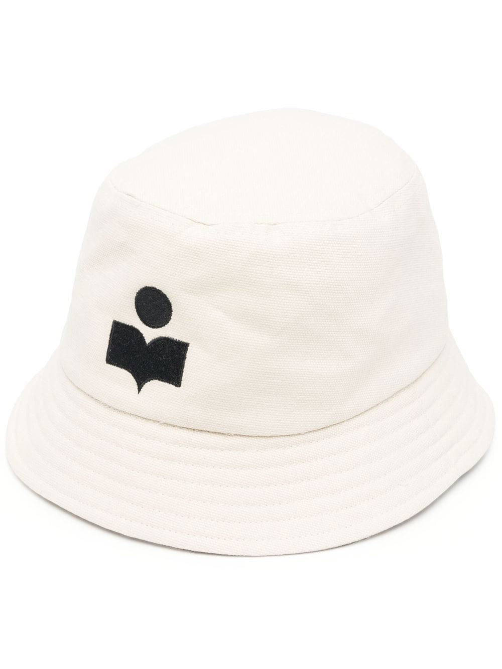 cream white Isabel Marant logo bucket hat