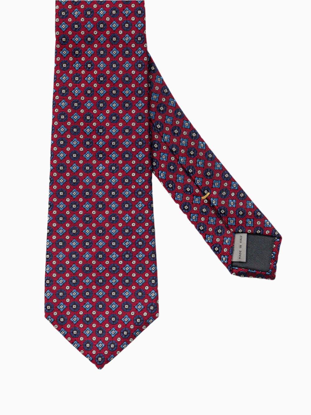 Corbata de seda con diseño microgeométrico