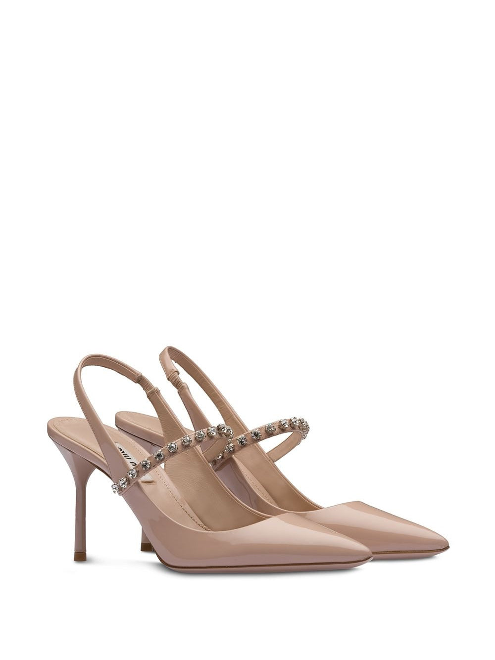 Zapatos de tacón con detalles de cristal