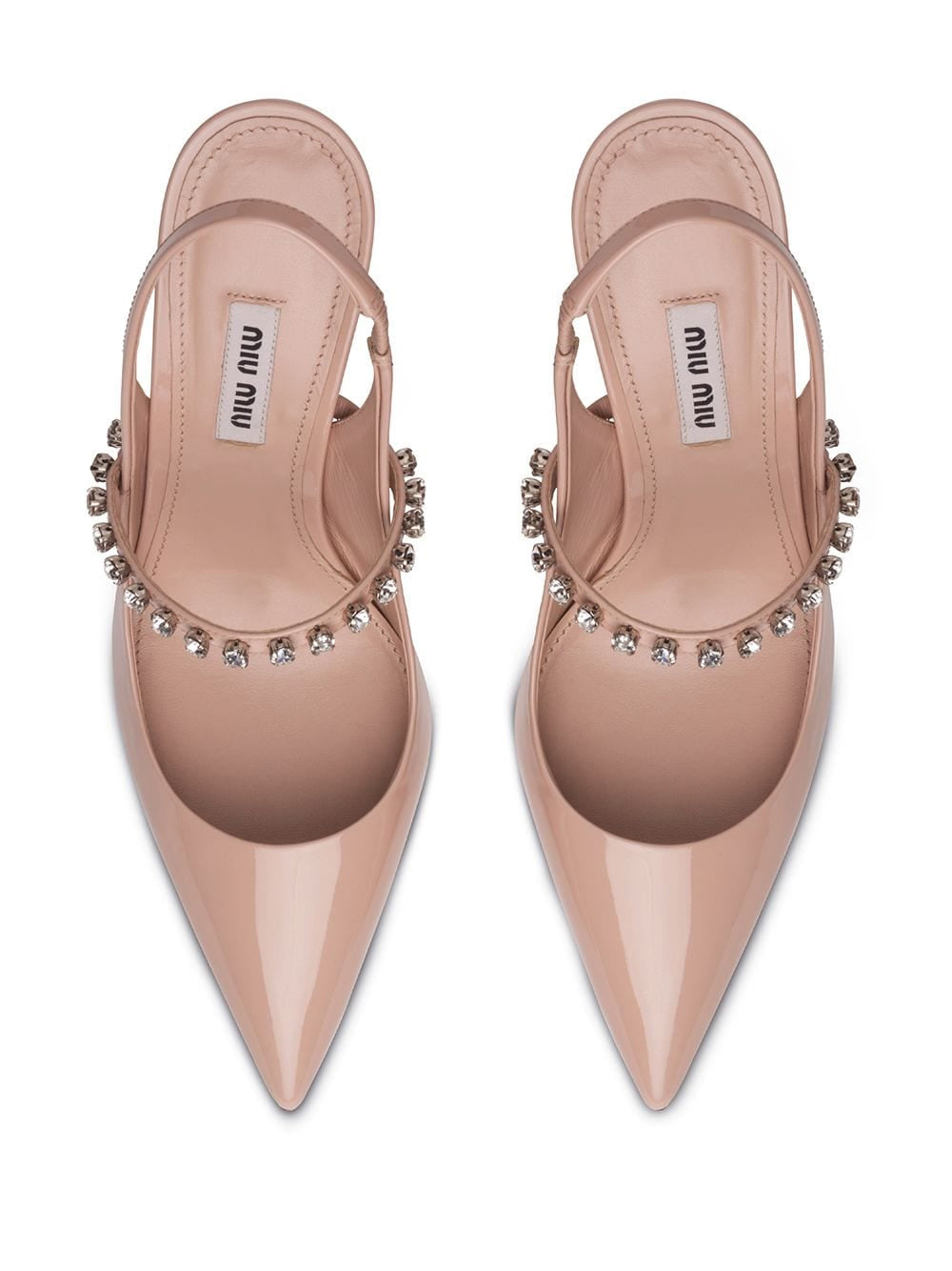 Zapatos de tacón con detalles de cristal