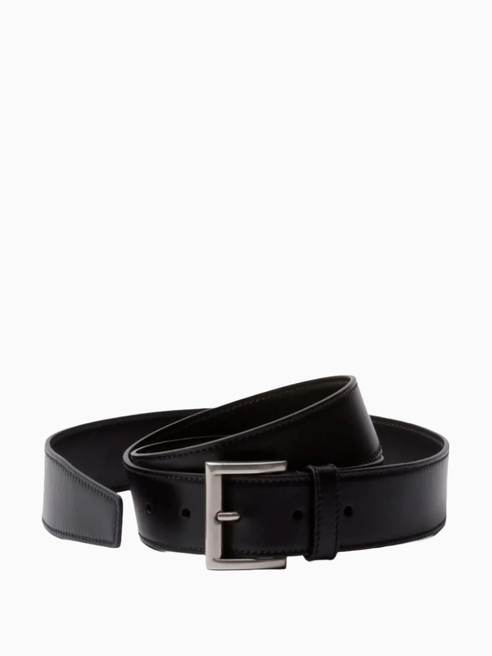 Buckled leather belt