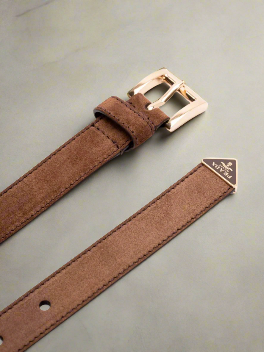 Suede belt