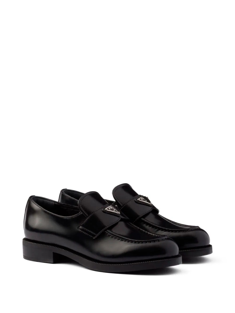 Brushed leather loafers