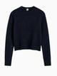 Cropped crew-neck jumper