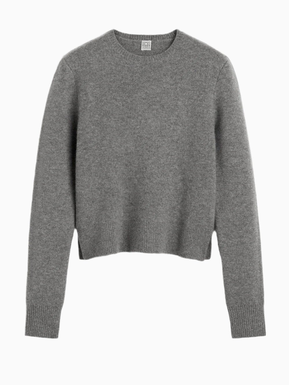 Cropped crew-neck jumper