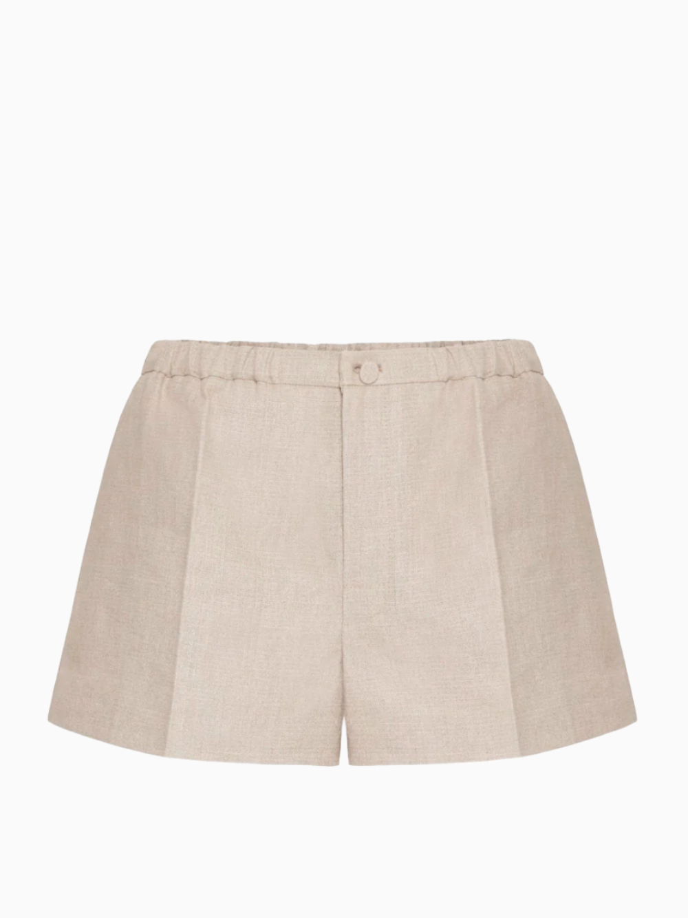 Pleated linen shorts