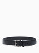 Grained leather belt