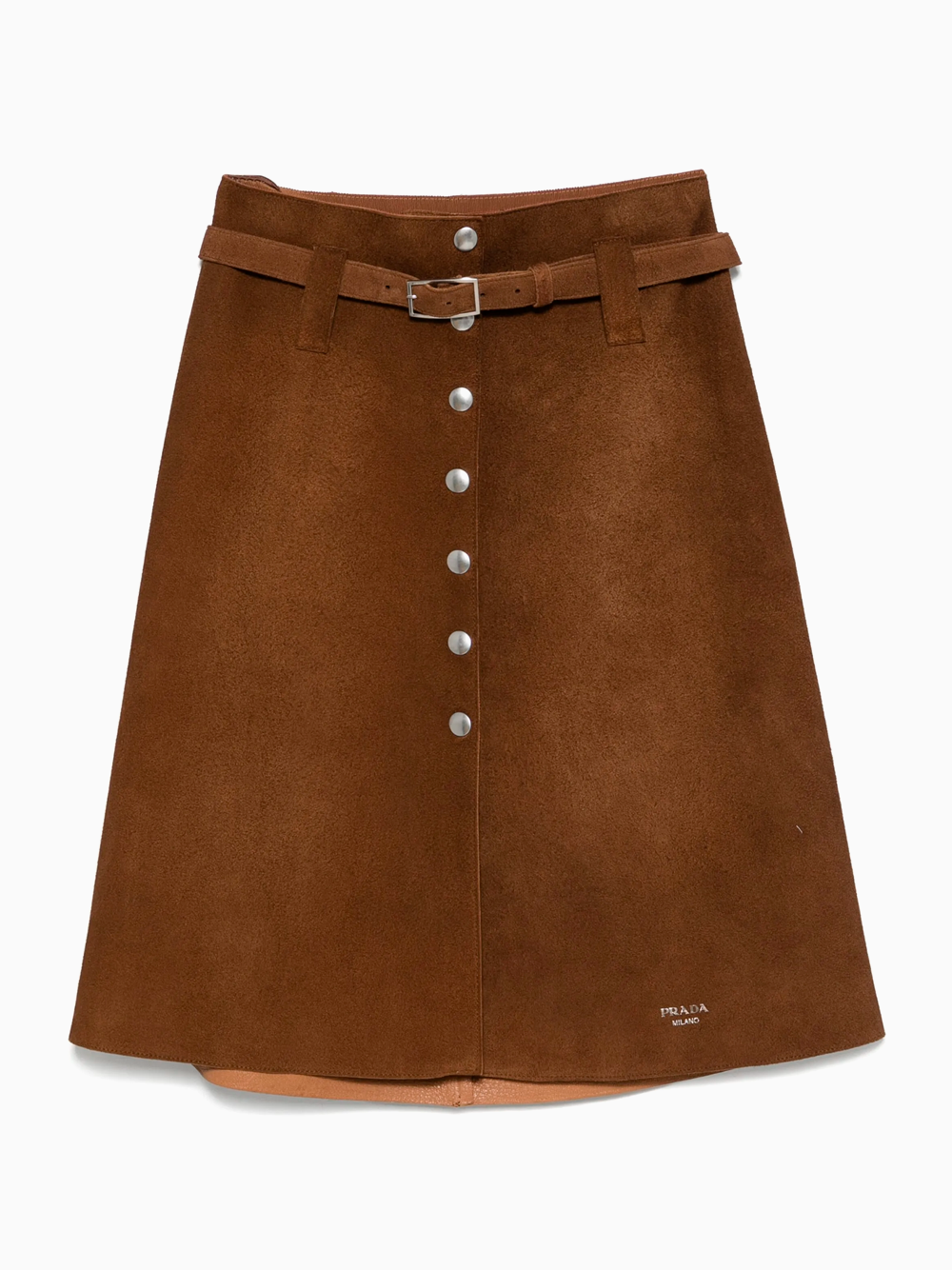 Belted midi skirt