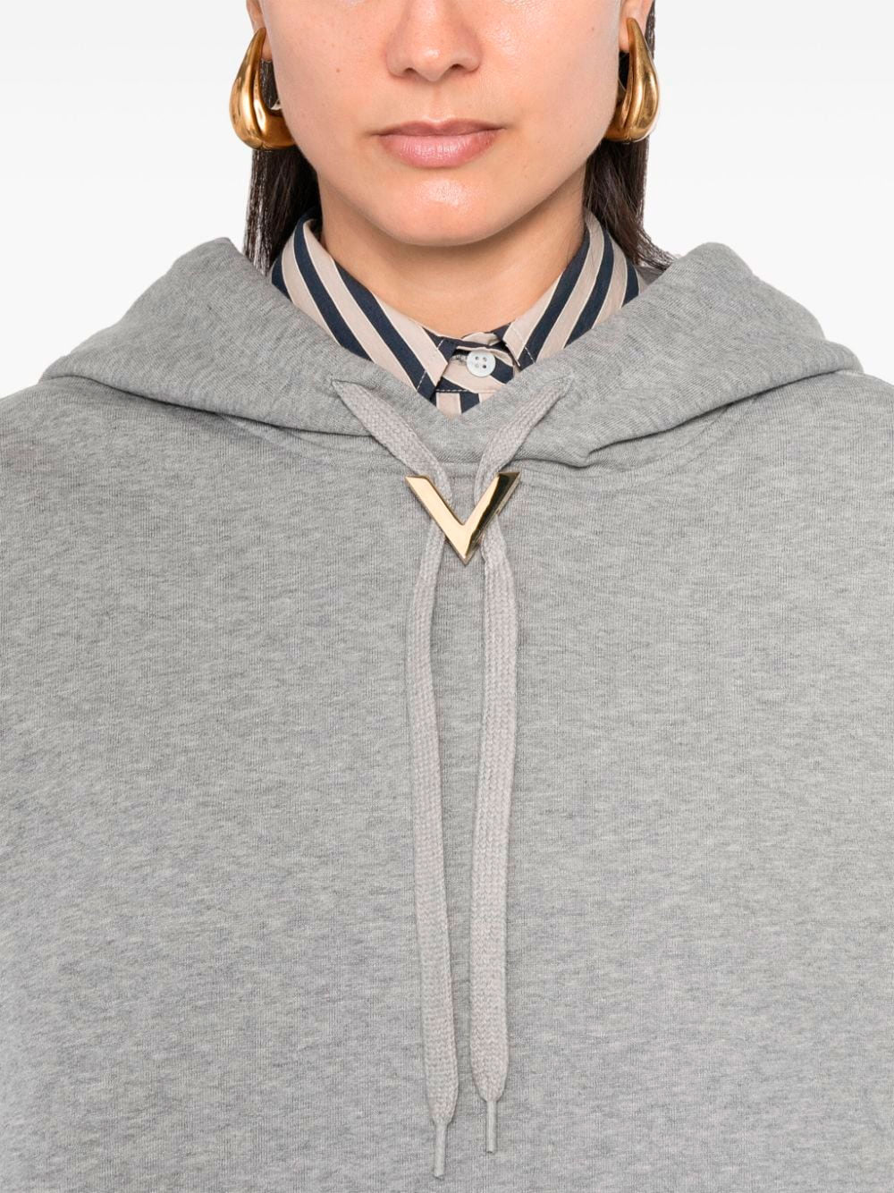 VGold-detail hoodie