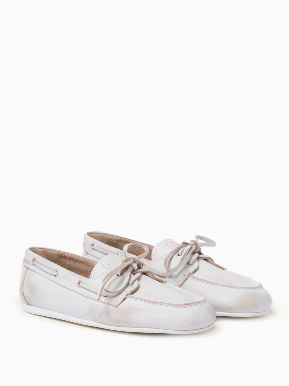 Unlined bleached loafers