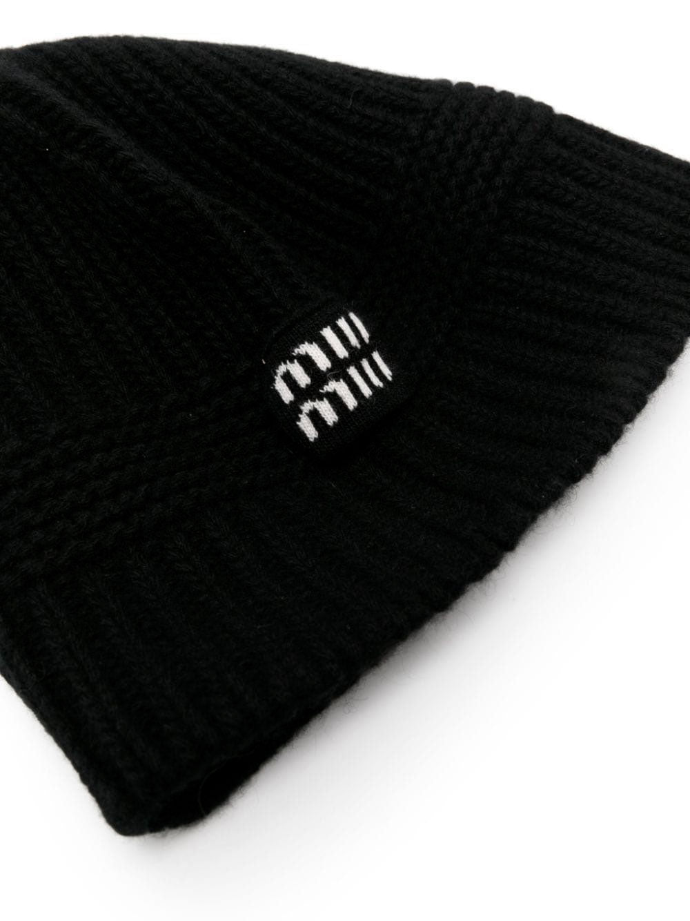 Logo-intarsia beanie