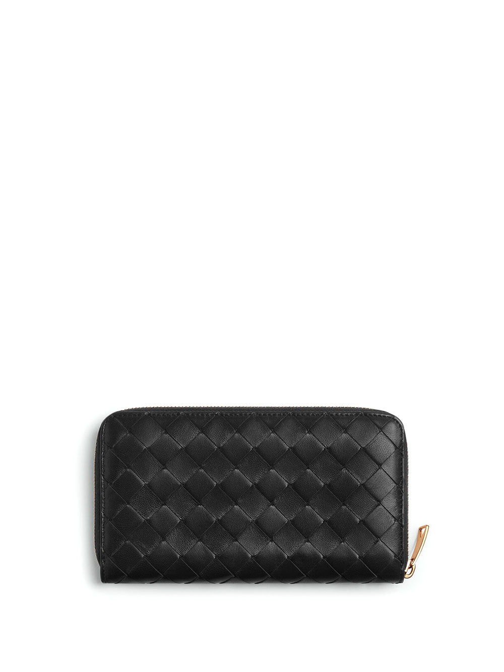 Intrecciato zip around wallet