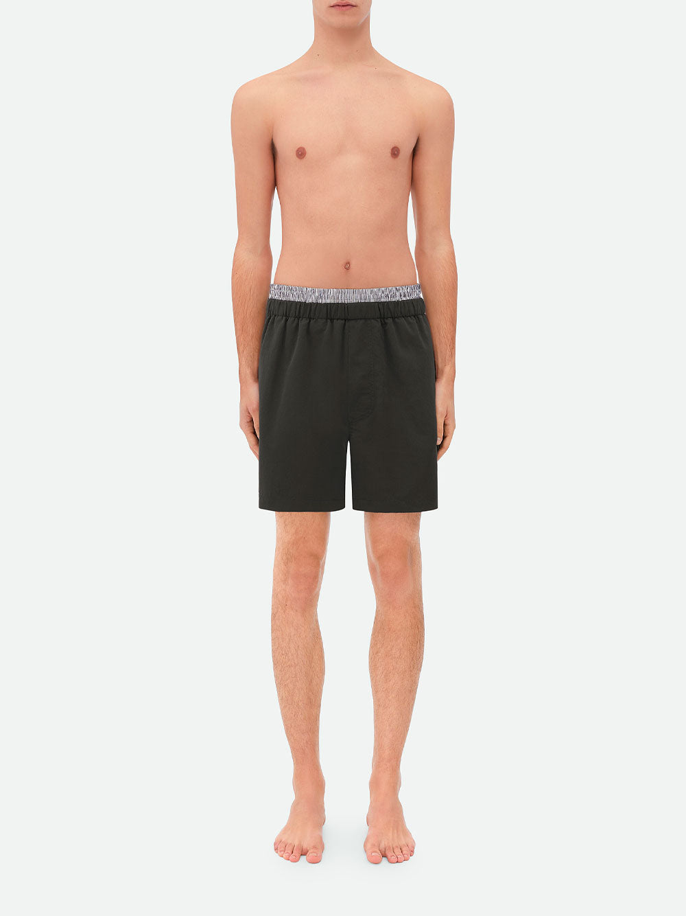 Contrasting piping swim shorts