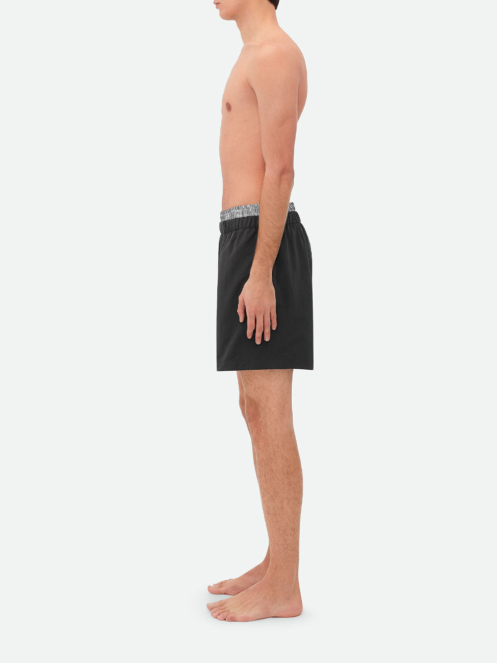 Contrasting piping swim shorts