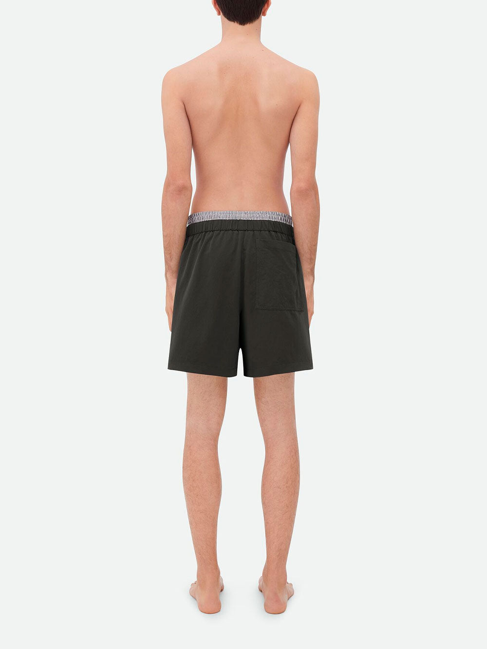 Contrasting piping swim shorts