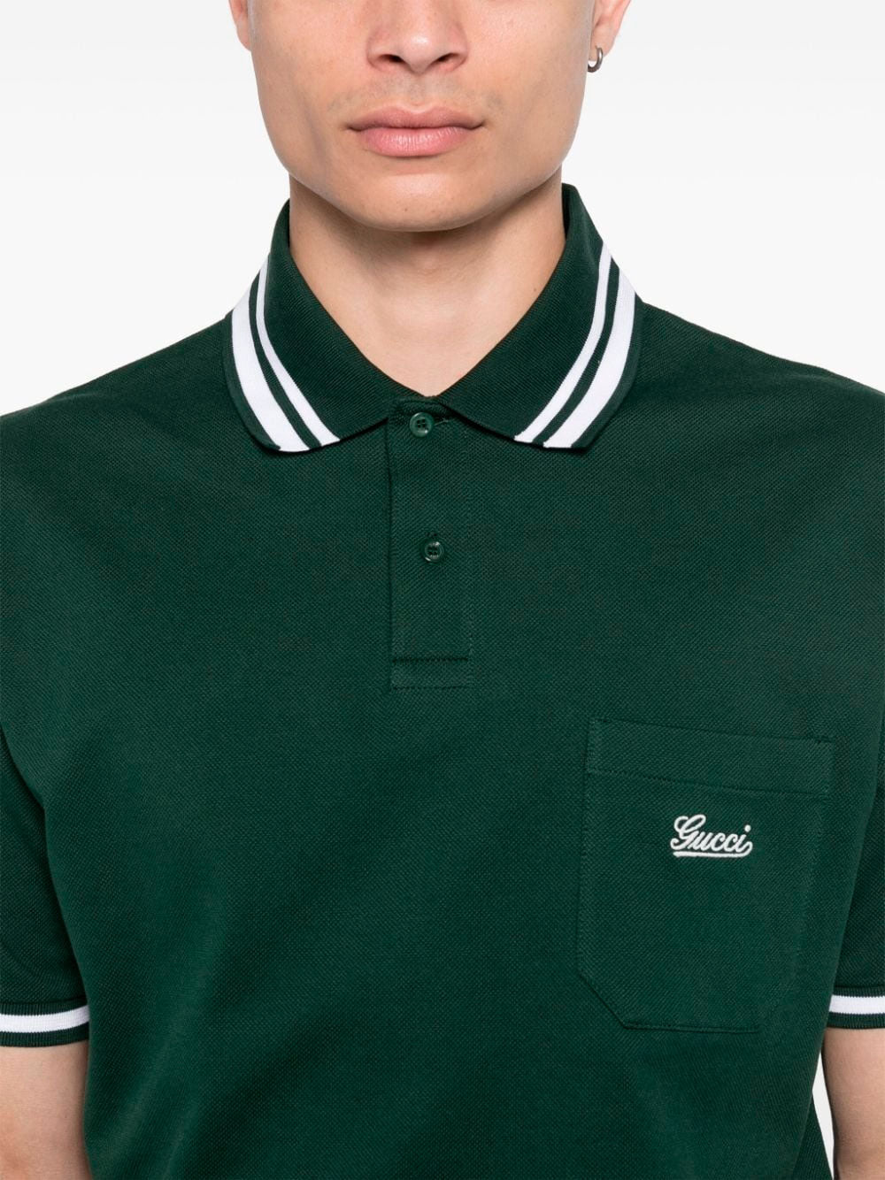 Logo-embroidered polo shirt