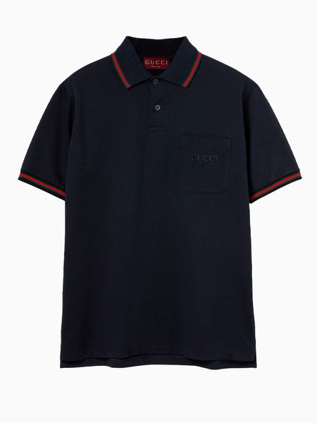 Polera Gucci Polo Gucci Hombre Original Polos Gucci Azul Talla L