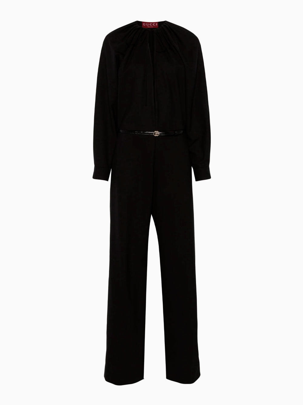 Keyhole-neck jumpsuit