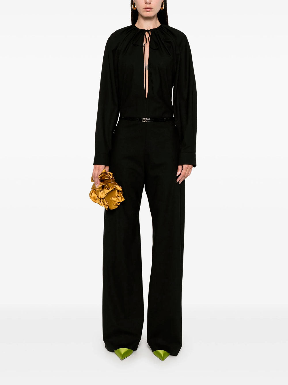 Keyhole-neck jumpsuit