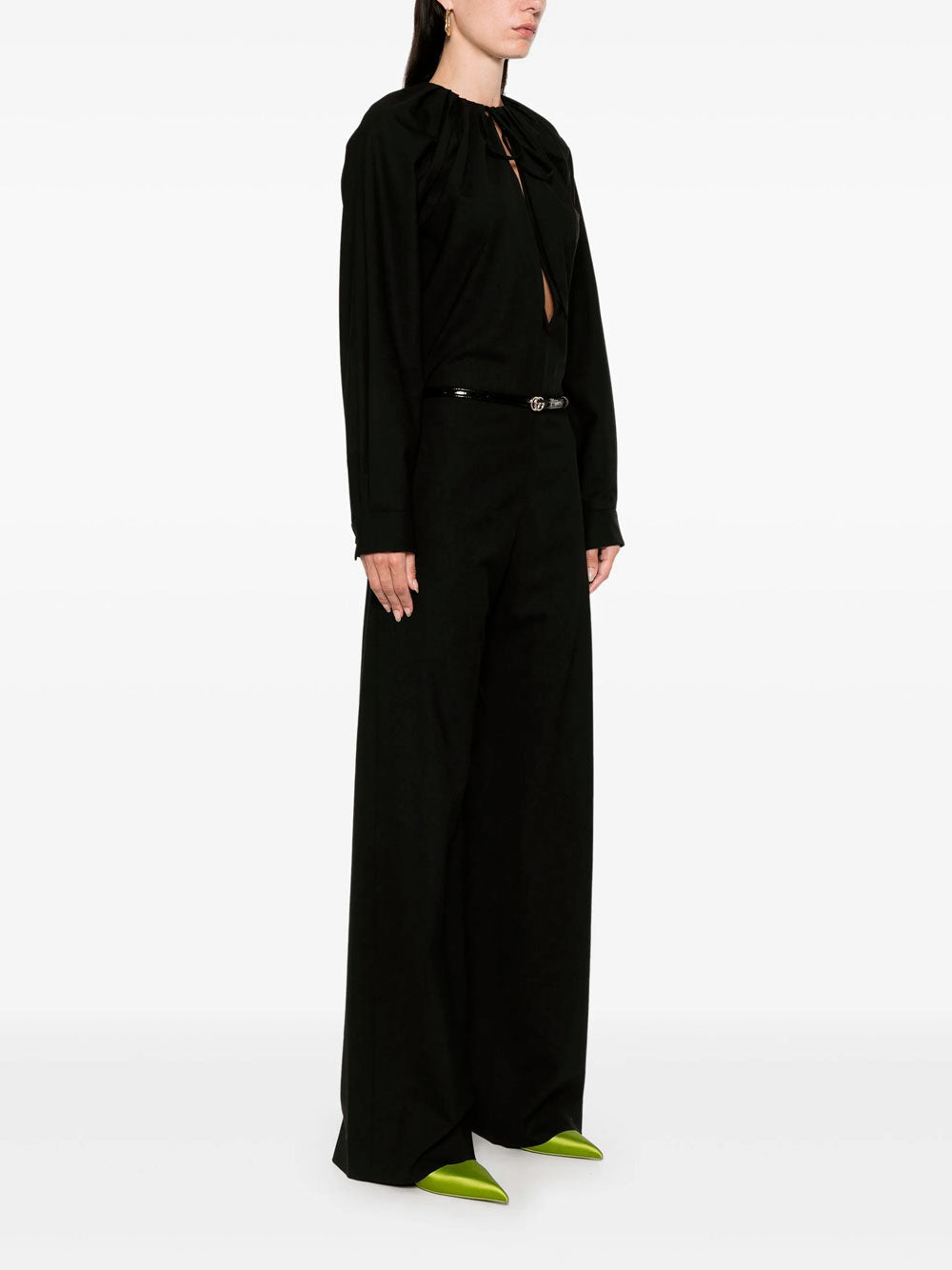 Keyhole-neck jumpsuit