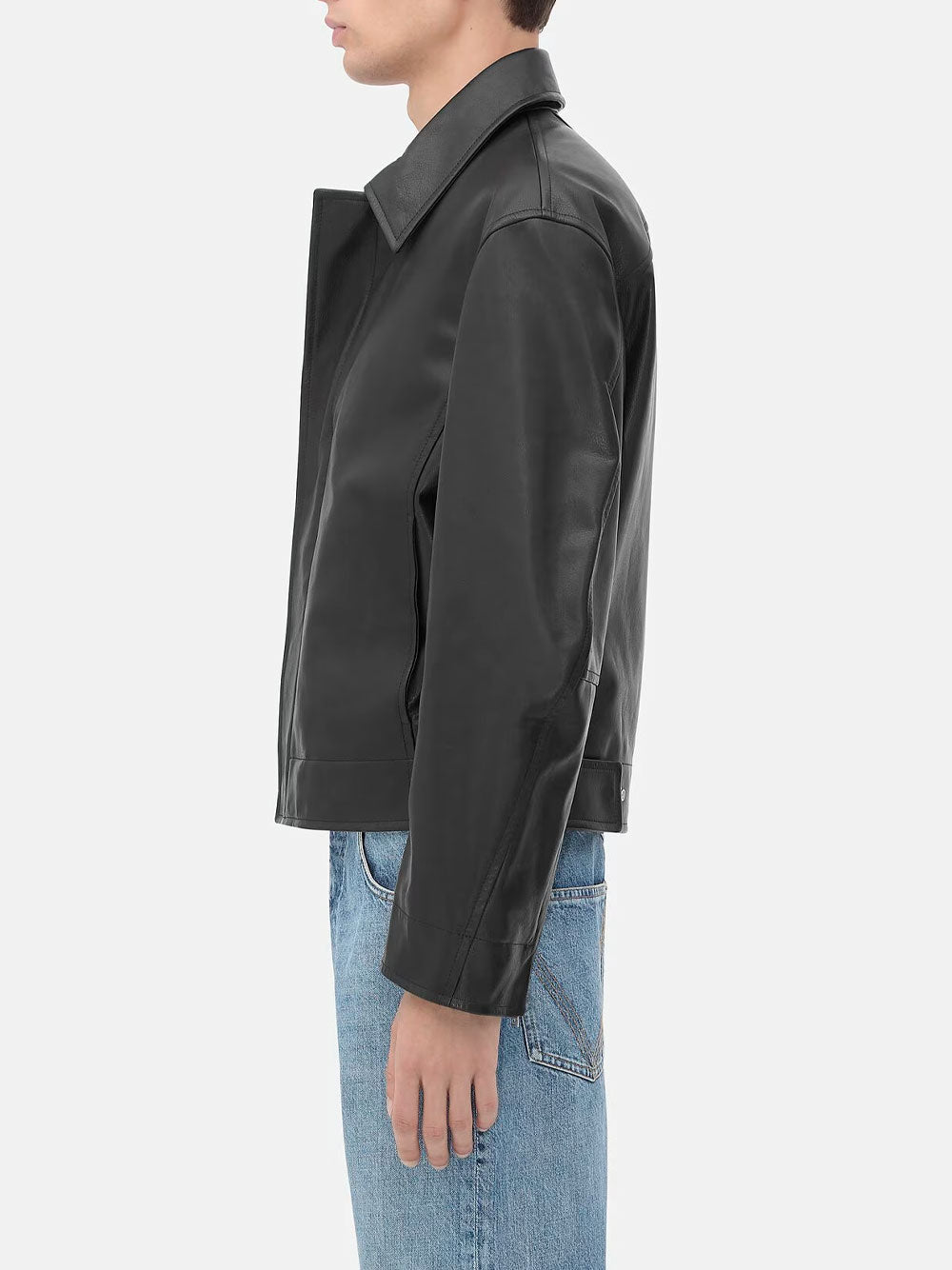 Leather blouson