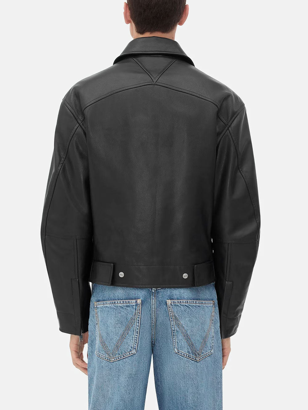 Leather blouson