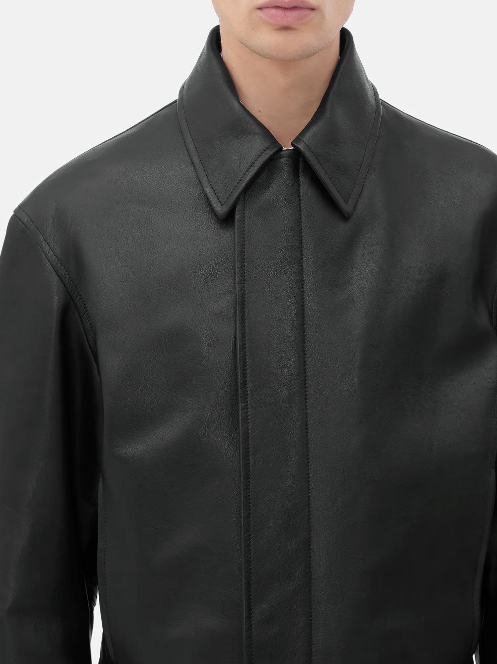 Leather blouson