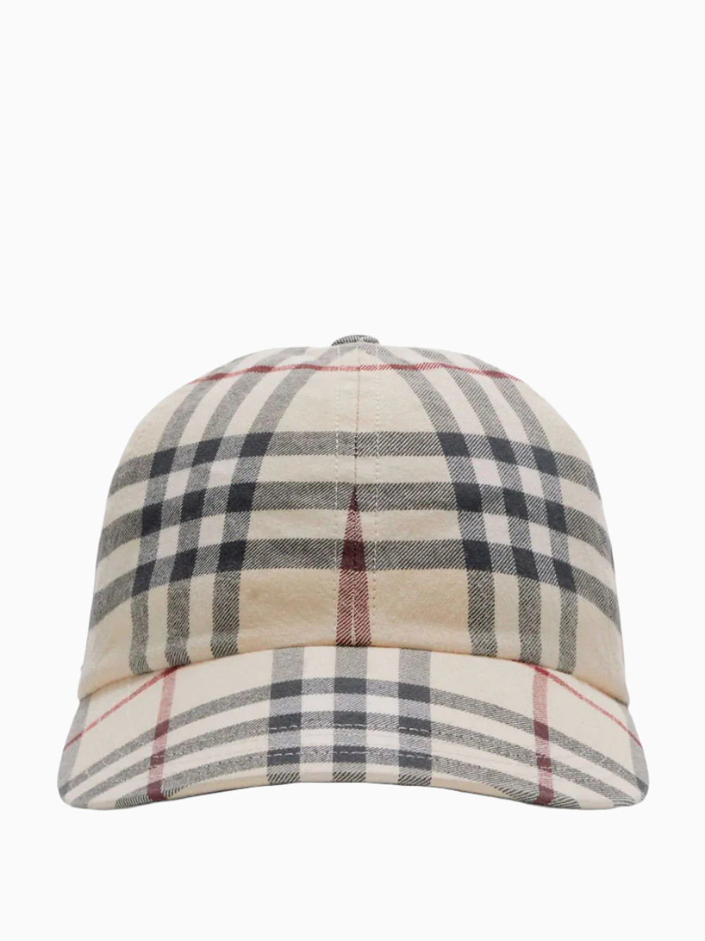 Plaid-check cap