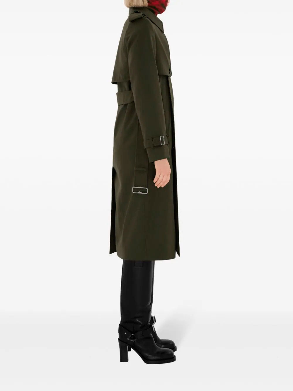 Notched-lapel trench coat