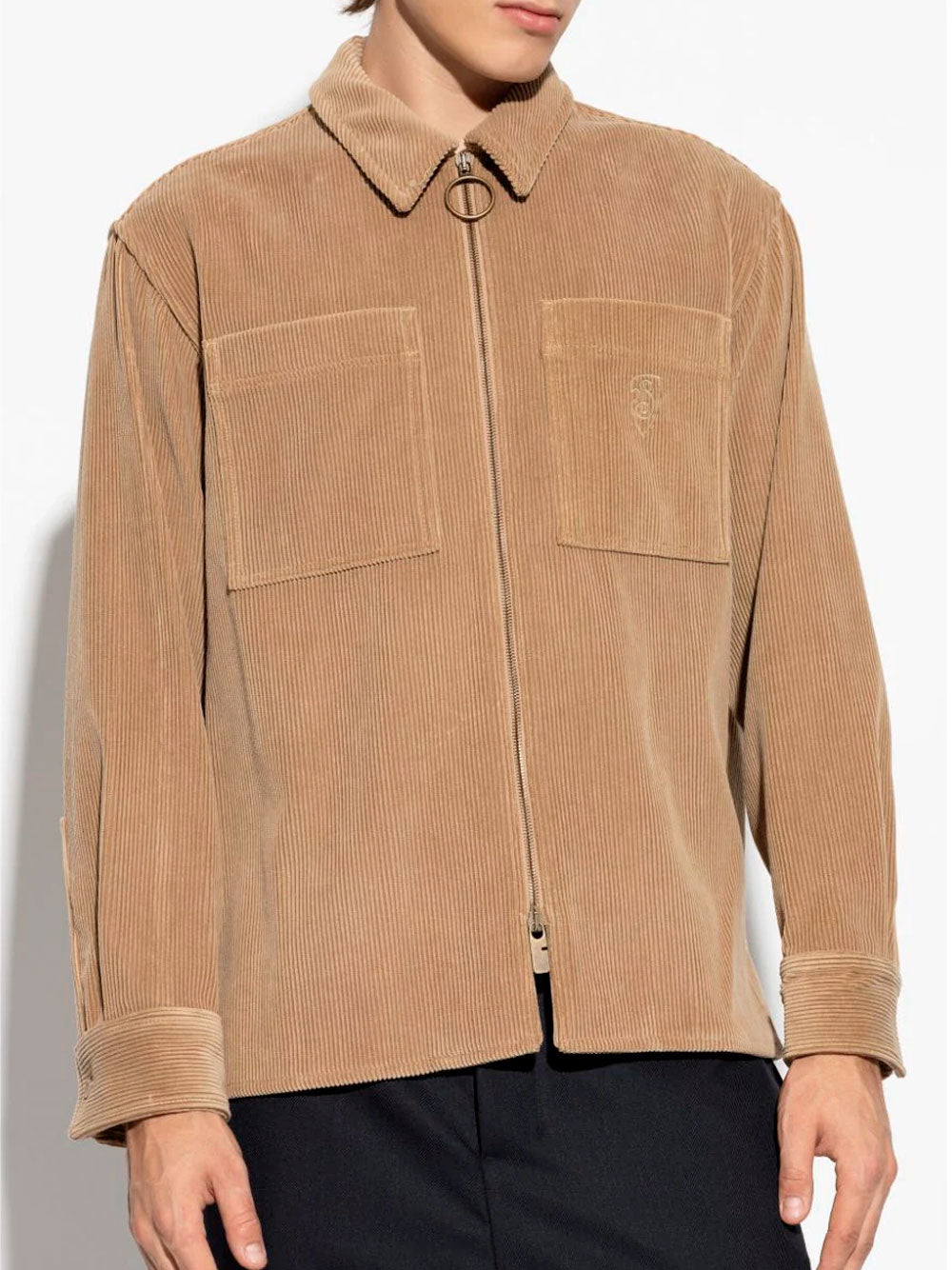 Corduroy shirt jacket