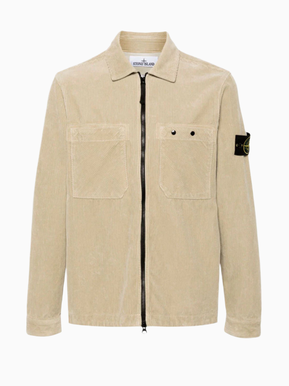 Compass-badge shirt jacket