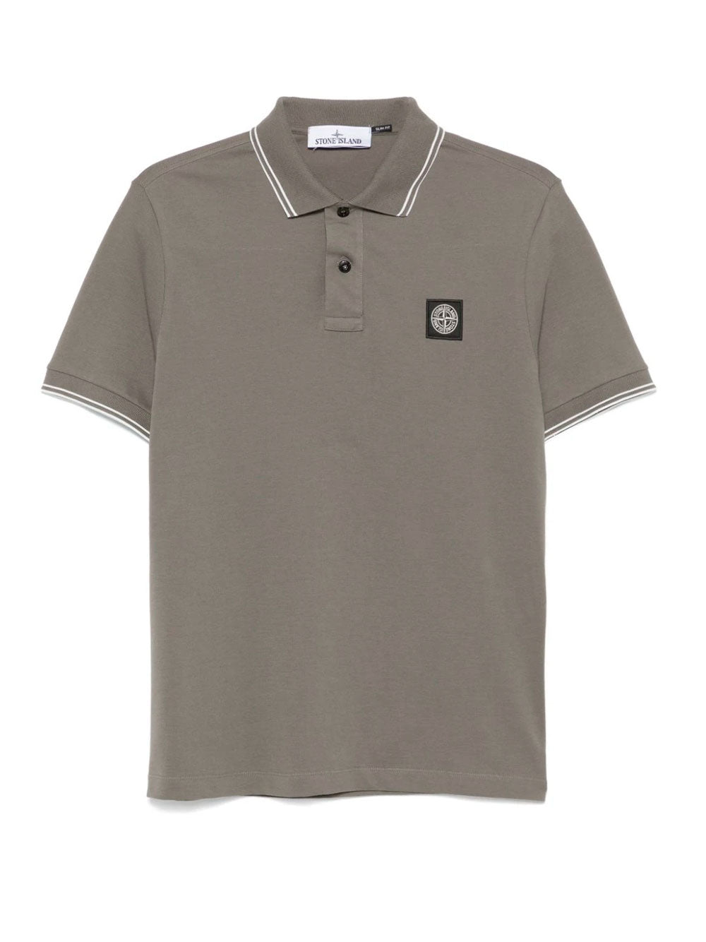 Compass-patch polo shirt