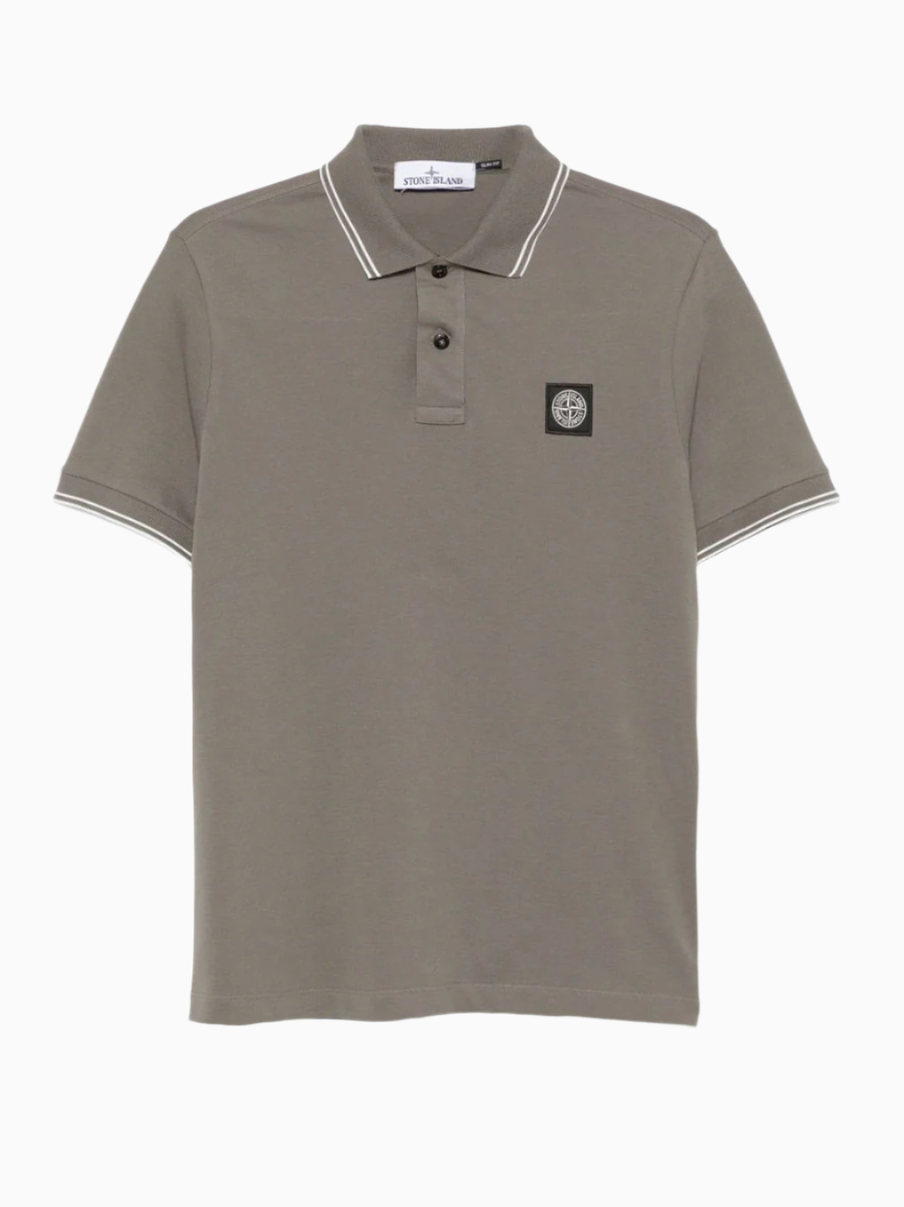 Compass-patch polo shirt