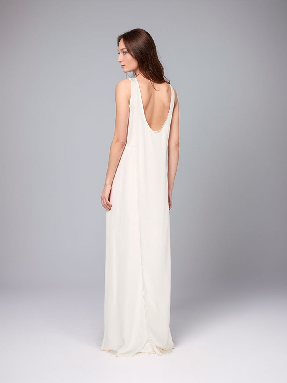 Long silk cady dress