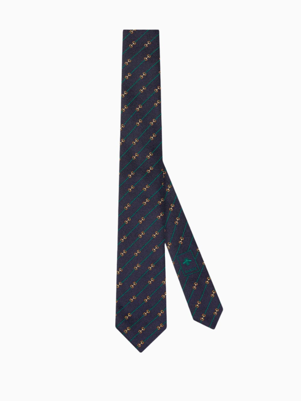 Horsebit jacquard tie