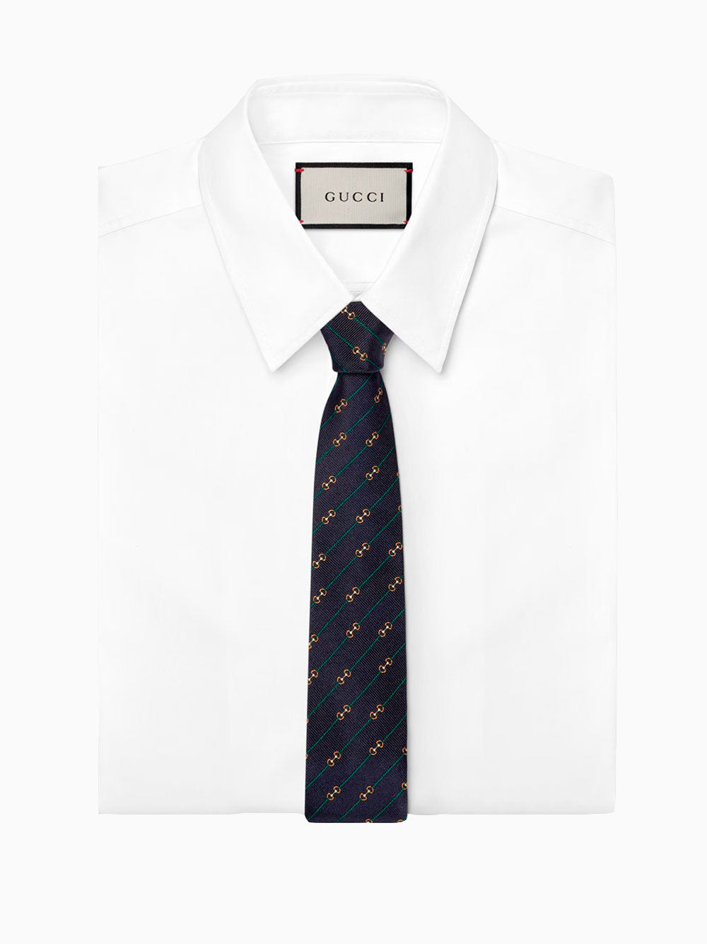 Corbata de jacquard Horsebit