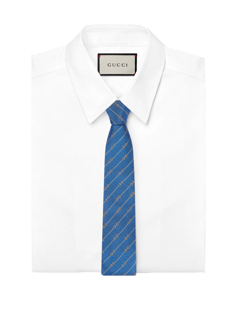 Horsebit jacquard tie